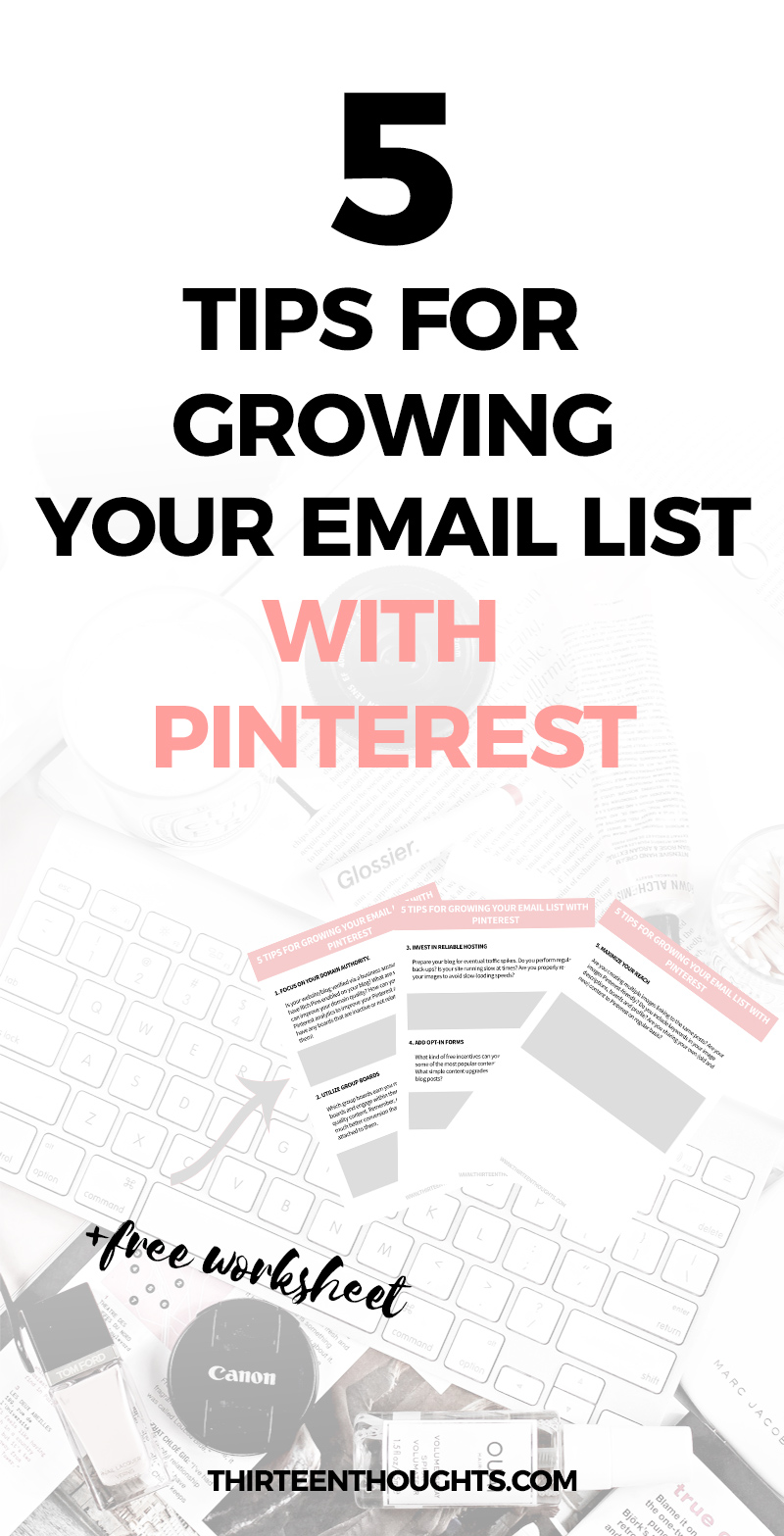 Growing your email list with Pinterest. #pinterestmarketing #blogging #onlinebiz #marketing